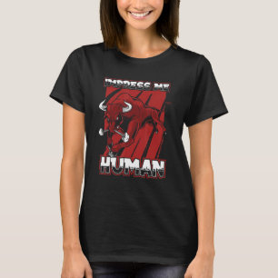 Indruk me Menselijke Bulls Rodeo Rundvee Boerderij T-shirt