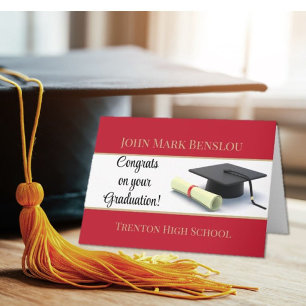 Indrukwekkend Afstuderen Gefeliciteerd! Afgestudee Kaart