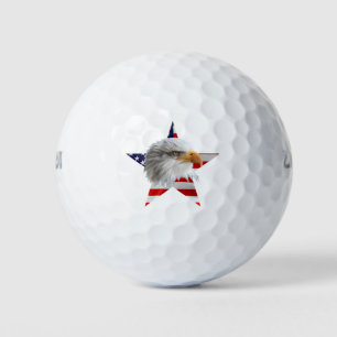 Indrukwekkende adelaar, de Amerikaanse vlag, patri Golfballen