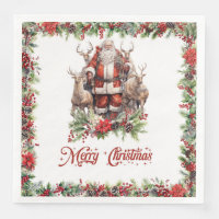 Indrukwekkende illustratie Santa met zijn rendier