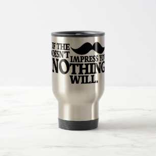 Indrukwekkende Mustache-mok - kies stijl, kleur Reisbeker