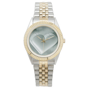 Indrukwekkende originele waterverf zilveren 3D har Horloge