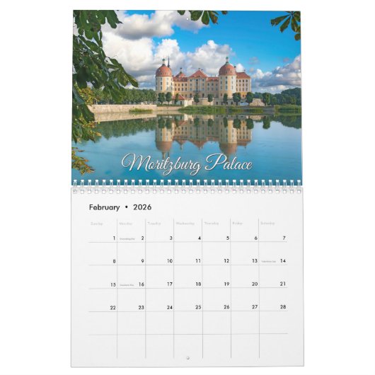 Indrukwekkende paleizen in Duitsland 2026 Kalender (Feb 2026)