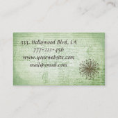 Indrukwekkende romantische scriptdandelion visitekaartje (Achterkant)