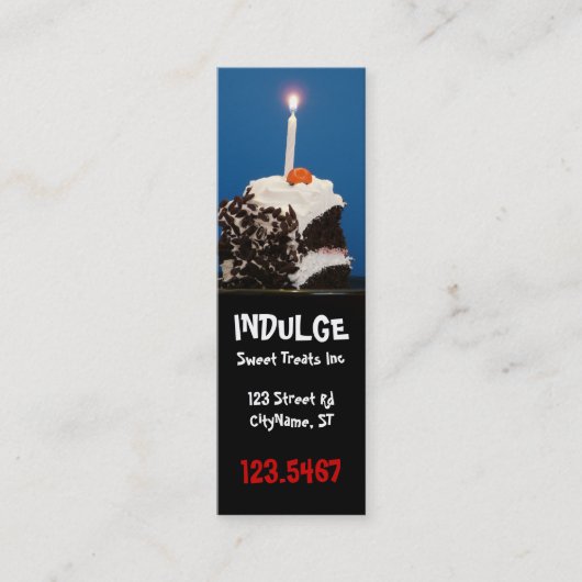 Indulge Bakery Visitekaartje Bladwijzer (Voorkant)