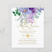 Indulgent Sapphire Blue Floral Bouquet Wedding (Voorkant / Achterkant)