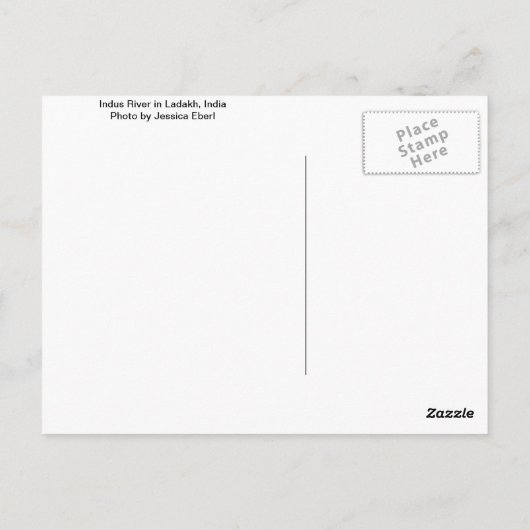 Indus River Briefkaart (Achterkant)