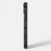 Industrial Black Brick Wall Texture iPhone Case (Côté gauche)