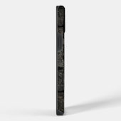 Industrial Black Brick Wall Texture iPhone Case (Côté droit)