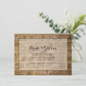 Industrial Chic Bricks Wedding Save the Date Kaart (Staand voorkant)