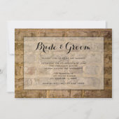 Industrial Chic Brown Bricks Wedding Kaart (Voorkant)