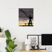 Industrial Crane Silhouette Poster (Thuiskantoor)