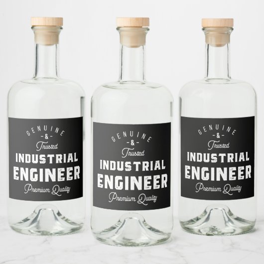 Industrial engineer, coole, engineer, engineering likeurfles etiket (Flessen)