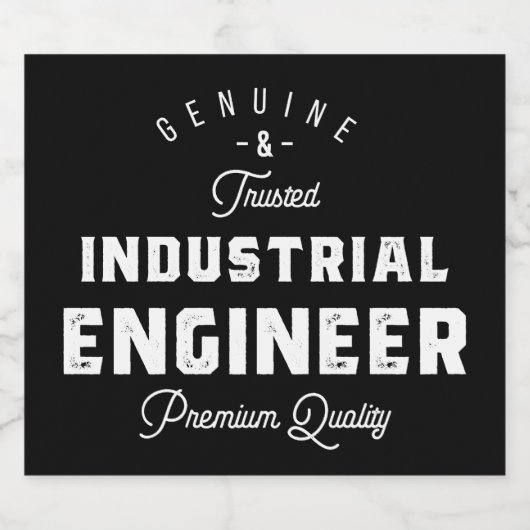 Industrial engineer, coole, engineer, engineering likeurfles etiket (Enkel label)