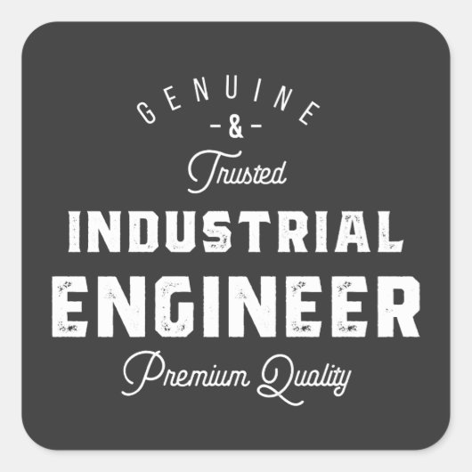 Industrial engineer, coole, engineer, engineering vierkante sticker (Voorkant)