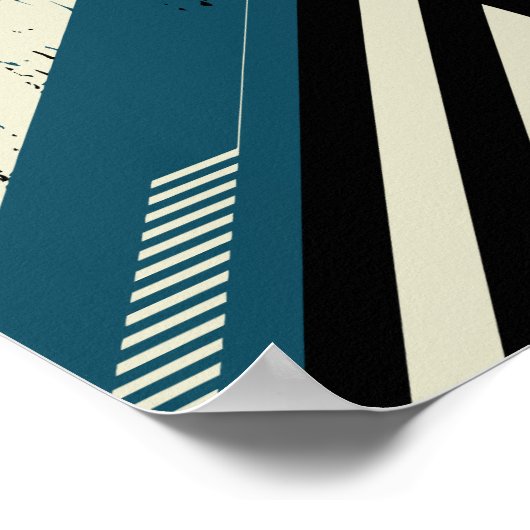 Industrial Geometric Pattern with Grunge Texture Poster (Hoek)