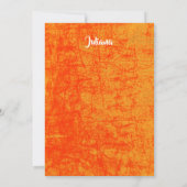 Industrial Orange Red Grungy Birthday Invitation (Dos)