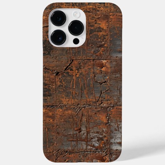 Industrial Rusted Metal Texture iPhone Case (Achterkant)