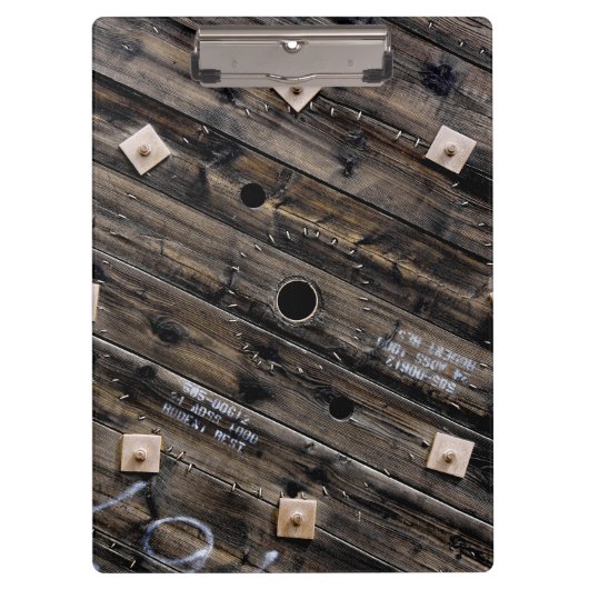 Industrial Rustic Wooden Wire Spool Klembord (Voorkant)