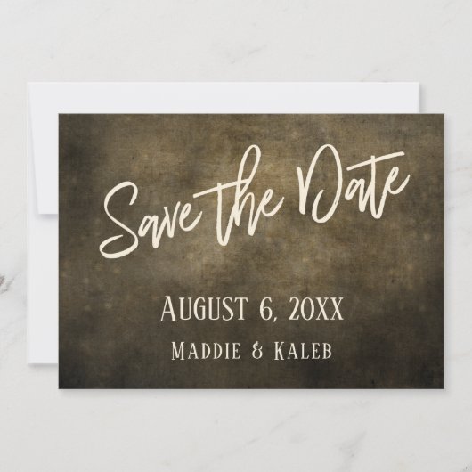 Industrial Save the Date Lights Casual Typografie (Voorkant)