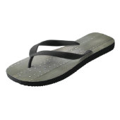 Industrial Silver Metal Effect Foto Teenslippers (Schuin)