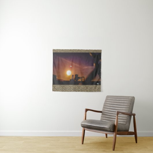 Industrial Sunrise in Welshpool, Wales Wandkleed (In Situ (horizontaal))