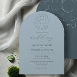 Industrie Chic Steal Blue Wedding Invitations<br><div class="desc">Donnez le ton à votre mariage industriel chic grâce à ces invitations de mariage élégantes, conçues pour mêler sophistication moderne et détails d'inspiration industrielle. Avec un design d'arche unique, cette invitation présente une illustration élégante d'engrenages sur un arrière - plan gris-volant, accentuée par un mélange raffiné de script et de...</div>