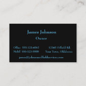 Industrie Du Pétrole Et Du Gaz Cartes de visite Ok (Dos)