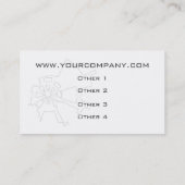 industrieel abstract ontwerp wit visitekaartje (Achterkant)