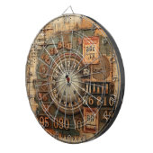  Industrieel Grunge Dartboard Dartbord (Voorkant Rechts)