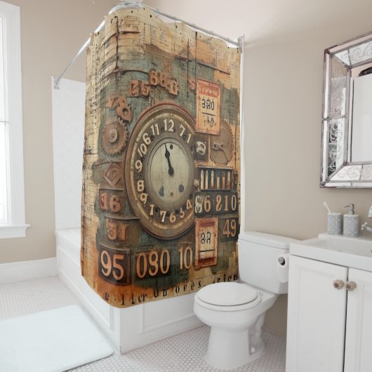  industrieel grunge douchegordijn (In situ)