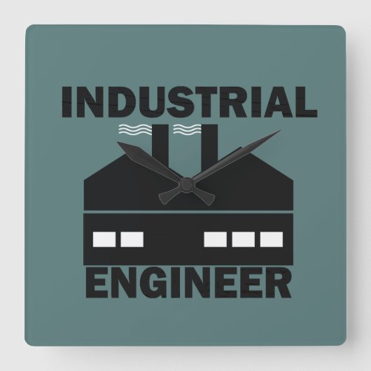 industrieel ingenieur vierkante klok (Voorkant)