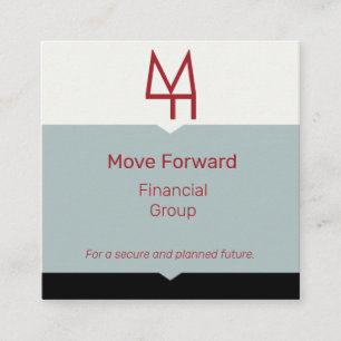 Industrieel kleurenblok vierkante visitekaartje