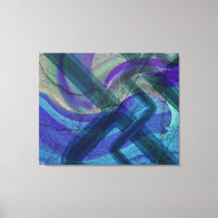 Industrieel landschap Abstract 4 gestrekt canvas Afdruk