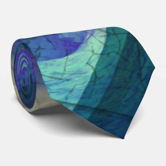 Industrieel landschap Abstract Stropdas (Opgerold)