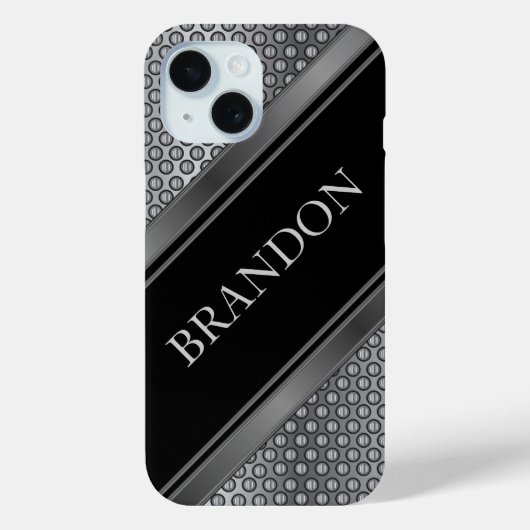 Industrieel metaal en zwart Case-Mate iPhone case (Achterkant)