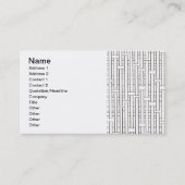 Industrieel raster-zwart en wit Modern geometrisch Visitekaartje (Voorkant)