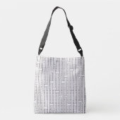 Industrieel raster-Zwart en Witte Modern minimalis Crossbody Tas (Achterkant)