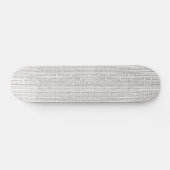 Industrieel raster-Zwart en Witte Modern minimalis Skateboard (Horizontaal)