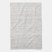 Industrieel raster-Zwart en Witte Modern minimalis Theedoek (Verticaal)