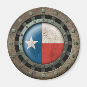 Industrieel staal Texas Flag Disc Graphic Magneet