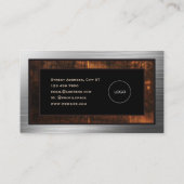 Industrieel vintage visitekaartje (Achterkant)