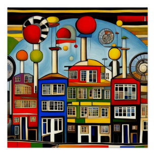 Industriegebouwen Perfect Poster