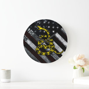 Industriële Amerikaanse Vlag en Slang Klok
