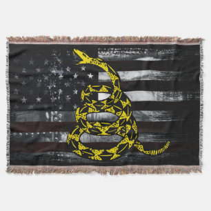 Industriële Amerikaanse vlag en slang klok Deken