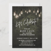 Industriële baksteen en Edison-verlichting Laten w Kaart (Voorkant)