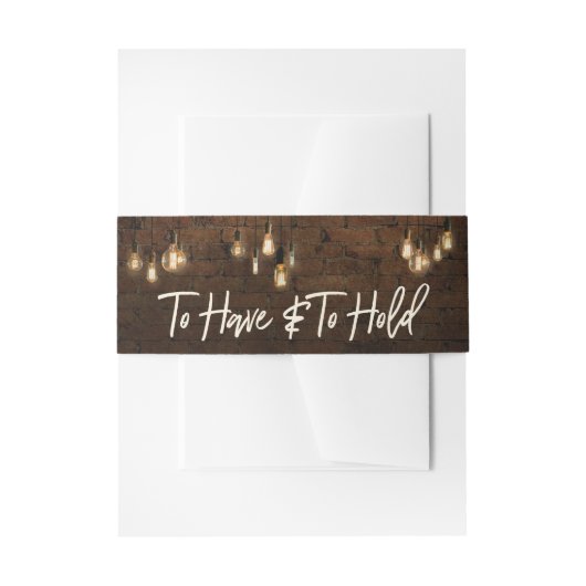 Industriële bakstenen Edison lichten te hebben & t Uitnodigingen Wikkel (Voorkant Voorbeeld)