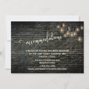 Industriële Bakstenen, Vintage Lichten, Accommodat Save The Date