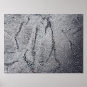 Industriële botanische zilveren foliedruk folie afdrukken