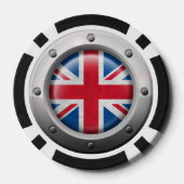 Industriële Britse Vlag met Staal Grafisch Pokerchips (Achterkant)